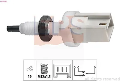 Produktbild von EPS Bremslichtschalter 1.810.067 für FIAT Uno Schrägheck (146) mechanisch