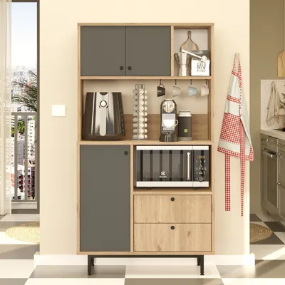 Obrázok produktu pre Skye Decor, RE3-SA, viacúčelová skrinka, dub, 100 % MELAMÍNOM POTRIEBOVANÁ SLIPBOARD, 88 x 35,5 x 161,2 cm