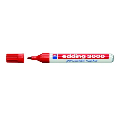 Zdjęcie produktu dla Edding 3000, Czerwony, Końcówka pociskowa, Czerwony, Biały, Aluminium, 1,5 mm, 3 mm