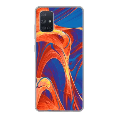 Produktbild von MuchoWow® Handyhülle Schutzhülle Hülle für Samsung Galaxy A71 Kunst - Wellen - Farbe - Psychedelisch Silikon Softcase Handy Hülle - Kartenbesitzer