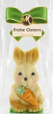 Produktbild von Odenwälder Marzipan Hase flach mit Karotte Marzipanfigur 70g