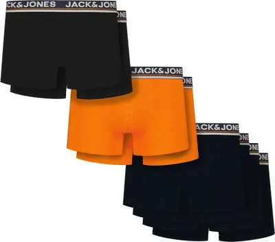Produktbild von Jack & Jones John Solid Boxershorts 8 Einheiten Orange,Schwarz M Herren Orange,Schwarz M
