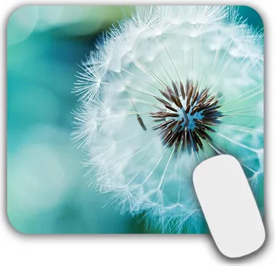 Produktbild von Kleines Mauspad 24x20cm Grün Pusteblume, Rutschfeste Unterseite, Abwaschbar
