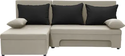 Produktbild von Ecksofa mit Schlaffunktion ERES - Creme/Schwarz