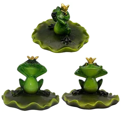 Produktbild von Schwimmende Froschfiguren 3er Set Harz – 12cm, wetterfest | Für Teich, Wasserbecken, Aquarium Deko