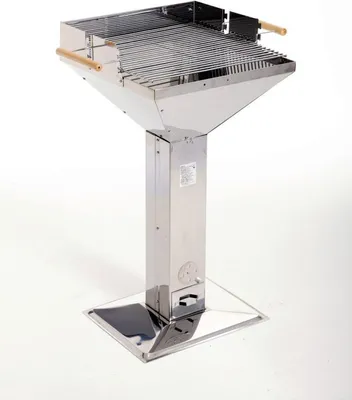 Produktbild von Mr. Gardener Trichtergrill Nebraska Edelstahl,  Grillfläche 48 x 46,5 cm