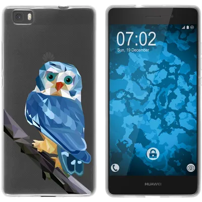 Produktbild von PhoneNatic Case kompatibel mit Huawei P8 Lite 2015 (1.Gen.) Silikon-Hülle Vektor Tiere Eule M1