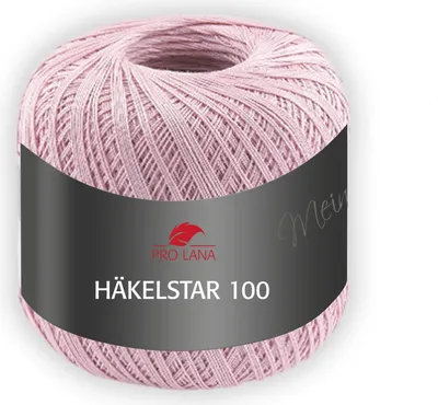Produktbild von Pro Lana Häkelstar 100,100g,100% Baumwolle,Filethäkelgarn,566m LL, NS 1,5-2 mm 33 lachsrosa