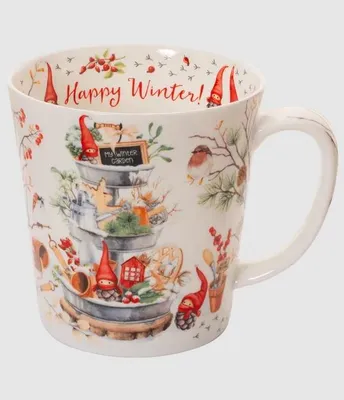 Produktbild von Kaffeebecher Wintergarten mit Wichteln, Tasse Kaffeetasse, Happy Winter