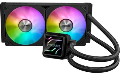 Produktbild von ASUS Prime LC 240 ARGB, All-in-One-Flüssigkeitskühler, 12 cm, 75,7 m³/h, Schwarz
