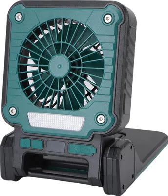Produktbild von Solar Camping Ventilator mit LED Licht 3 Windgeschwindigkeiten 5 Beleuchtungsmodi Wiederaufladbarer Solarbetriebener Ventilator für Zelt Wandern Notfall