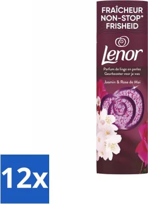 Produktbild von Lenor – Duftverstärker – Jasmin & Rose de Mai – Non-Stop-Frische – 19 Wäschen - Vorteilspack - 12 Stücke