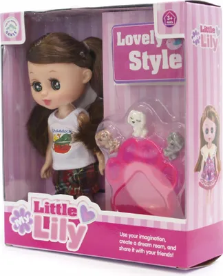 Produktbild von Mini Puppe mit Hunden & Zubehör - Buntes Spielset für Mädchen - Tolle Geschenkidee
