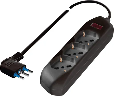 Produktbild von Kabel – 3-fach-Steckdose, schwarz