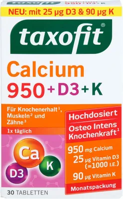 Produktbild von Taxof.Calcium 950+D3+K 30 Tbl.79.1g