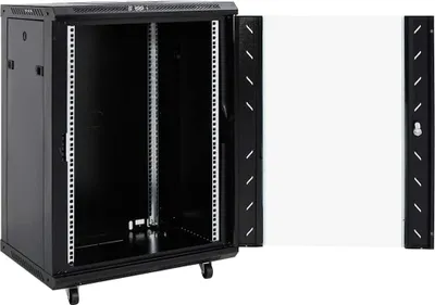 Produktbild von vidaXL 15U Netzwerkschrank 19" IP20 Schwarz 60x45x86 cm