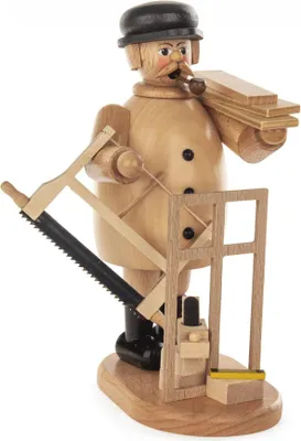 Productafbeelding van Rookmannetje, houtbewerker, natuurlijk hout, afmetingen: 12x19,5x10 cm, nieuw