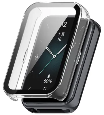 Produktbild von Für Honor Band 9 Kunststoff Smart Watch Hülle + H9 Schutz Hart Glas Transparent