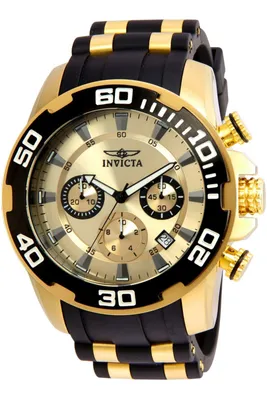 Produktbild von Invicta Pro Diver - SCUBA 22346 Herrenuhr - Quarzwerk - Edelstahl mit goldenem Zifferblatt - 50 mm