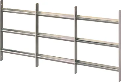 Image de Alberts 553708 Grille de fenêtre Venlo, télescopique, électro-galvanisée bleue, 450 x 700-1050 mm