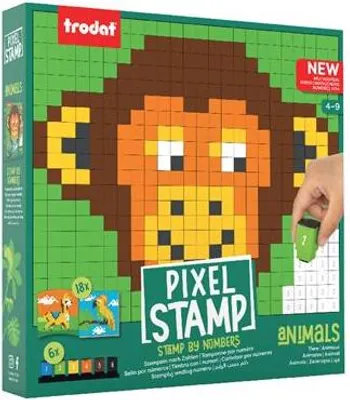 Obrázek produktu pro Kreativní sada razítek "Pixel Stamp", zvířátka, TRODAT CR-PXS-AN