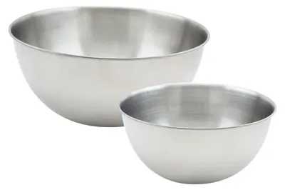 2er-Set Edelstahl-Rührschüsseln 20,5 & 25 cm