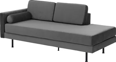 Produktbild von Max Winzer Recamiere Armlehne links Ivo - Samtvelours anthrazit - Maße: 190 x 87 x 81 cm