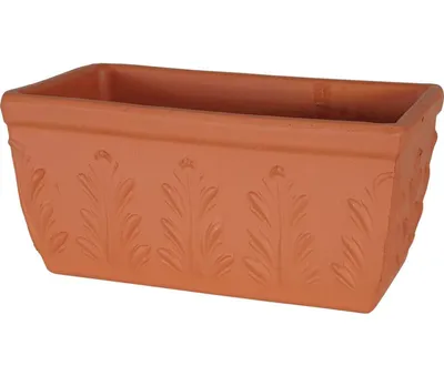 Produktbild von Spang Balkonkasten 30x16x14cm terrakotta, Pflanzgefäß, Freistehend, Ton, Braun, Rechteck, Drinnen/Draußen