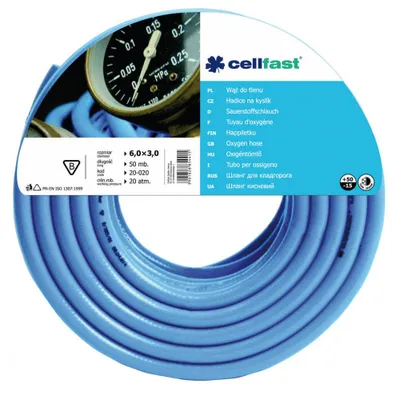 Obrázek produktu pro kyslíková hadice 50 m Kyslík O² pro 20 barů vnitřní/vnější Ø 6/12 mm