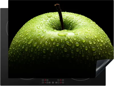 Produktbild von KitchenYeah© Herdabdeckplatte Obst - Apfel - Tropfen , 71x52cm, Küche Deko, Glaskeramikkochfeld Herdabdeckung, Abdeckplatte fùr Kochfeld