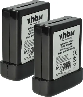 Produktbild von vhbw 2x Akku kompatibel mit Kenwood TK-308, TK-79A, TK79A, TK308 Funkgerät, Walkie Talkie (1100 mAh, 6 V, NiMH)