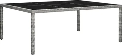 Produktbild von ZMH Garten-Esstisch Grau 200x150x74 cm Poly Rattan