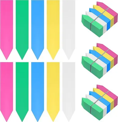 Produktbild von Pflanzenetiketten – Kunststoff-Pflanzenetiketten – 500 Stück – 10 x 2 cm – Pflanzenanhänger – Markierungen/Etiketten – Geeignet für Anzucht, Saatgut