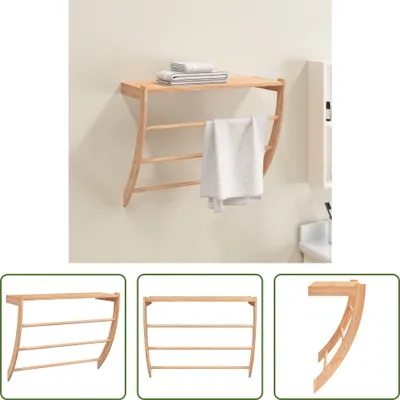 Obrázok produktu pre The Living Store vešiak na uteráky 60x25,5x49 cm, masívny orech
