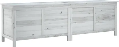 Produktbild von vidaXL Gartentruhe Weiß 198,5x50x56,5 cm Massivholz Tanne