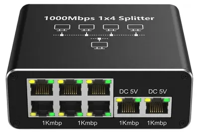 Image de network splitter/switch 5 Port • 5x 1GbE • Lüfterlos • ALL-NS1005