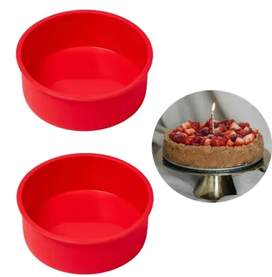 2er-Set runde Silikon-Backformen 15 cm antihaftbeschichtet