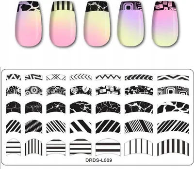 Produktbild von Nailart-Stempelplatte DRDS-L009