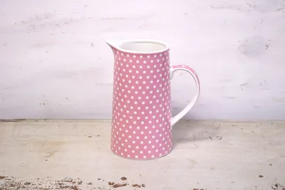 Produktbild von Krug Wasserkrug Steinzeug rosa 1 Liter Landhausstil