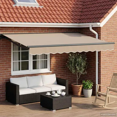 Produktbild von vidaXL Manueller Markisenrahmen mit LEDs 3,5 x 2,5 m