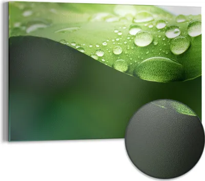 Produktbild von DEQORI Magnettafel Metall 60x40 cm 'Tropfenfrische' Whiteboard Pinnwand Magnetboard Büro