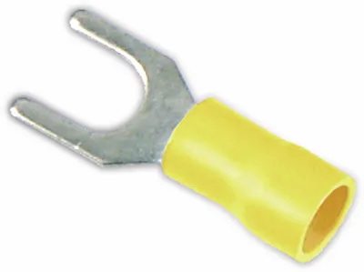 Produktbild von Gabelkabelschuhe M5 Schraubanschluss, für Kabelquerschnitt 4-6mm², gelb, 10 Stück