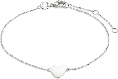 Image de Xenox Bracelet Femme 9 carats or blanc 375 pendentif cœur - Heart XG4208