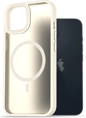 Produktbild von AlzaGuard Matte Hülle, kompatibel mit Magsafe für iPhone 13, weiß