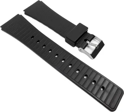 Produktbild von Minott Ersatzband Uhrenarmband Sportband PVC Band schwarz 22mm 22018