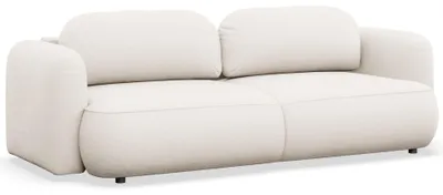 Obrázek produktu pro Selsey Tvoya - 3místná rozkládací pohovka se žinylkovým potahem, krémová barva