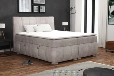 Produktbild von Boxspringbett Schlafzimmerbett VINCENZA 100x200cm in Stoff Preston
