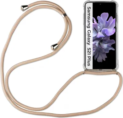 Produktbild von Handykette für Samsung S21 S22 S23 S24 FE Plus Ultra Handyhülle mit Band Hülle Galaxy S21+ Plus 5G Beige / Braun