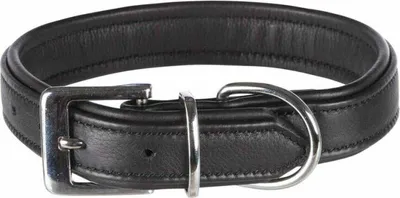 Obrázek produktu pro Trixie Active Comfort obojek 47-54 cm/35 mm černý z pravé kůže prošitý