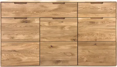 Produktbild von Kommode - 149 x 91 cm - 3 Türen - 2 Schubladen - Wildeiche massiv geölt